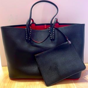 Black Louboutin Cabata tote